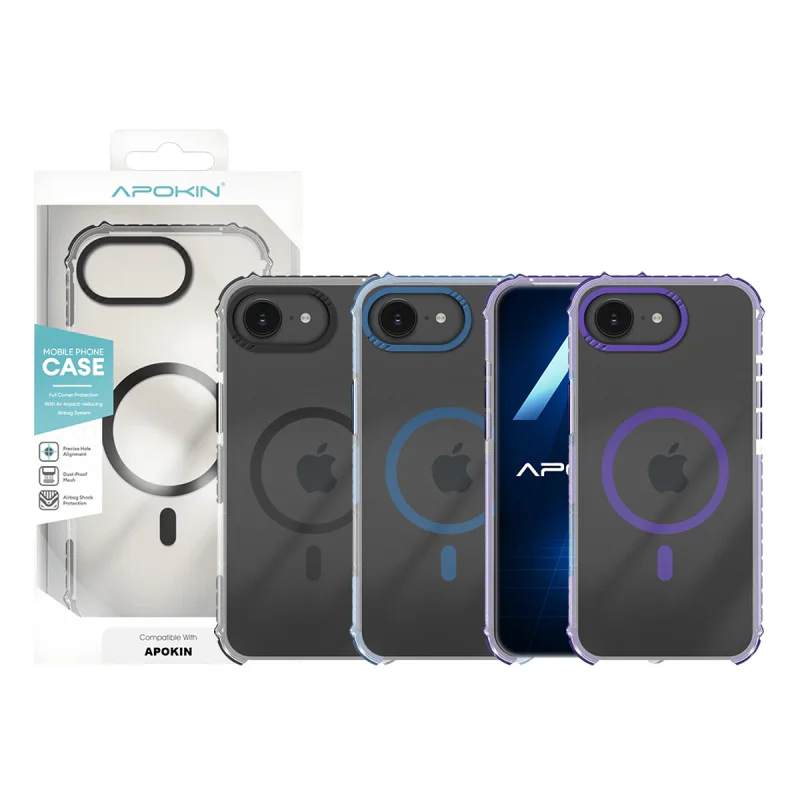 Capa Rock Apokin para iPhone 16e e 17e com MagSafe Variedade de cores