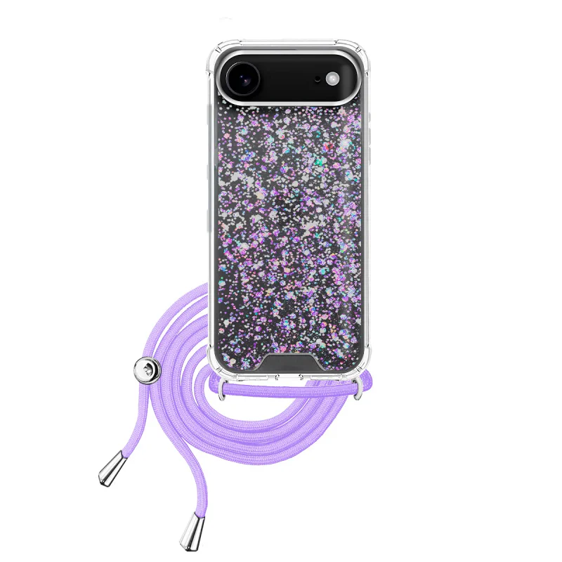 Capa de Gel Apokin para iPhone 17 Air Transparente com Cordão Preto - Imagem 2