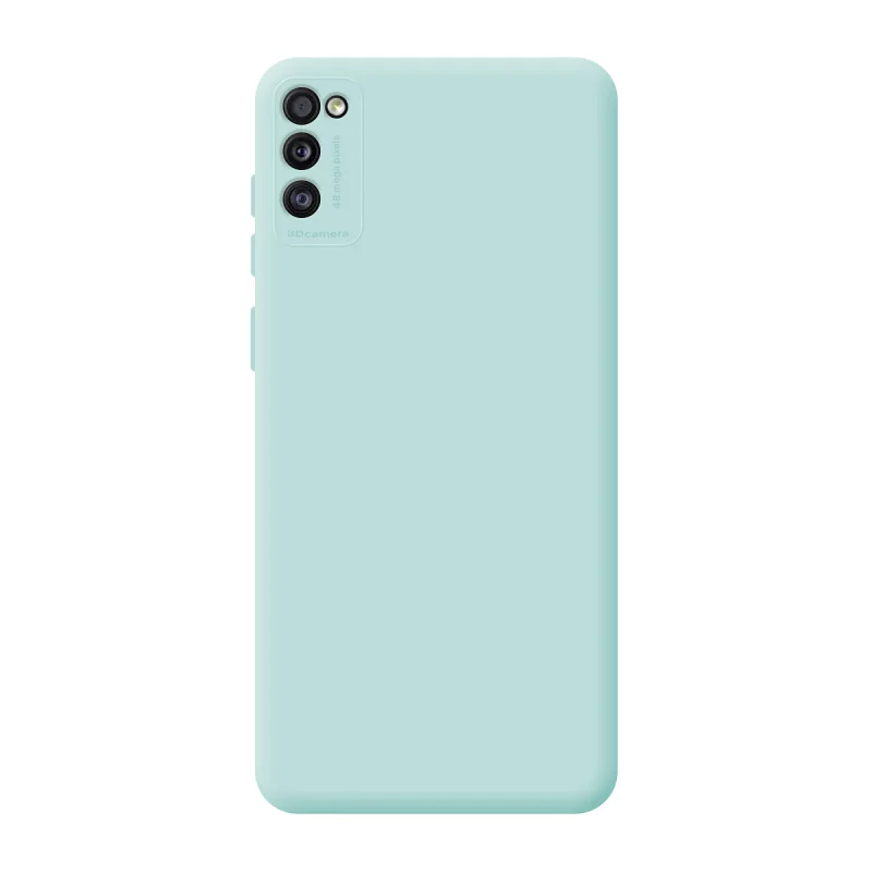 Capa Apokin para Samsung Galaxy A41 Silicone com Proteção de Câmara 3D Azul turquesa - Imagem 3