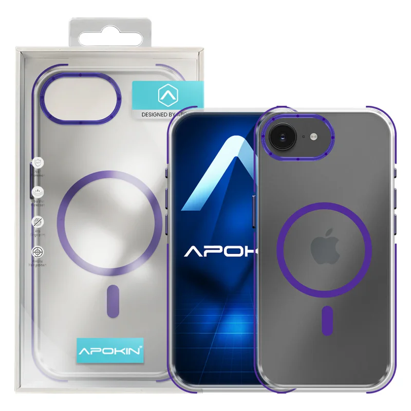 Capa Reforçada Apokin para iPhone 16E com MagSafe Preto - Imagem 3