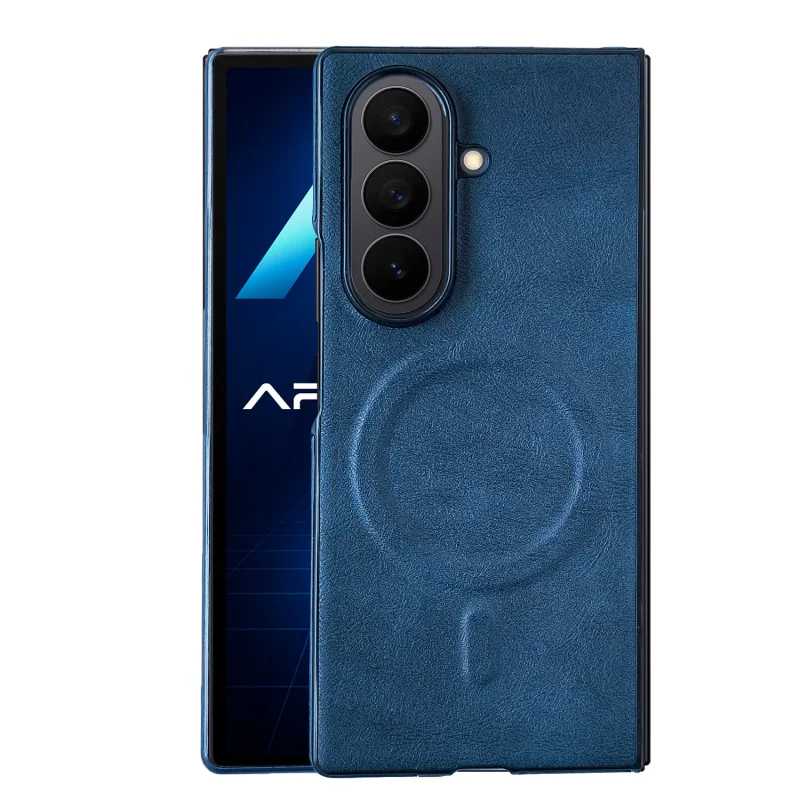 Capa Apokin para Samsung Galaxy Z Fold 7 com Efeito Pele e MagSafe Cinza - Imagem 5