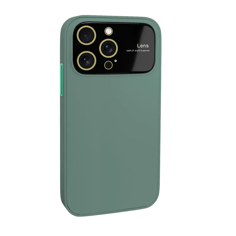 Capa Apokin Silicone Mate com Proteção de Câmara para iPhone 14 Pro Max Azul escuro - Imagem 3