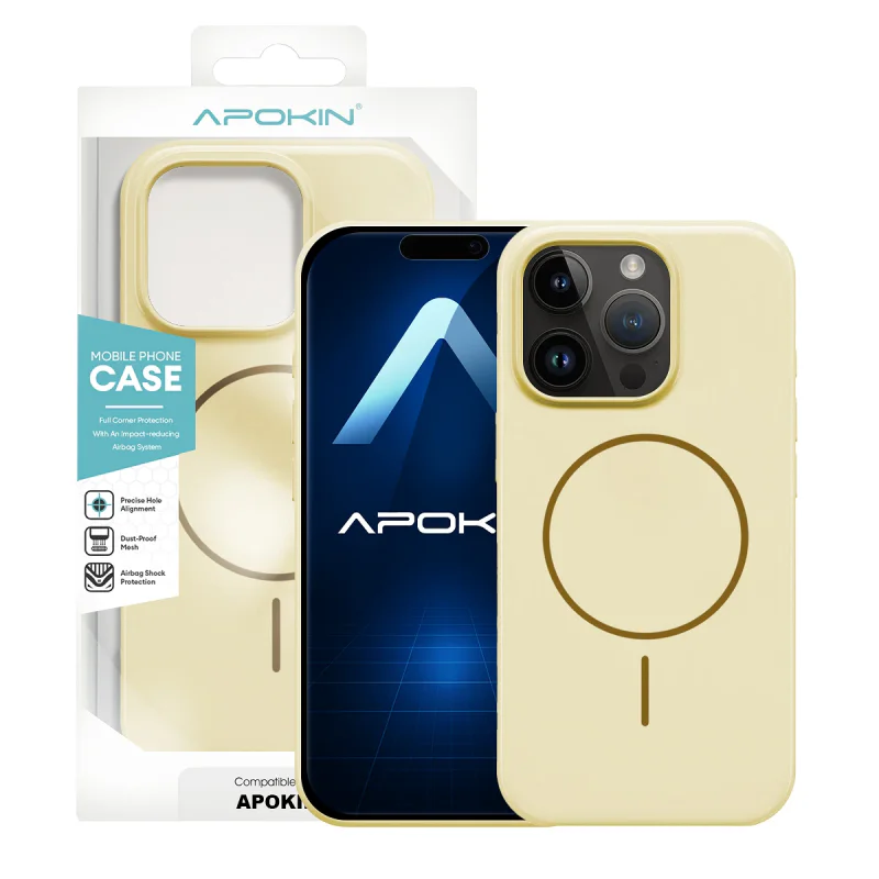 Capa Apokin para iPhone 14 Pro Silicone Premium com MagSafe Lilás - Imagem 6