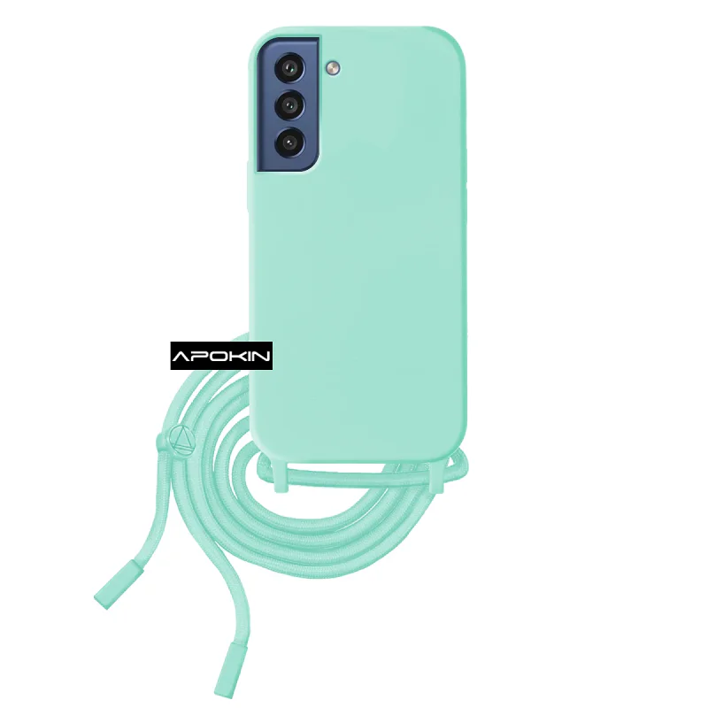 Estojo Macio Apokin com Cordão para Samsung Galaxy S21 FE Várias Cores Preto - Imagem 2