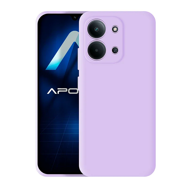 Capa de Silicone Macio Apokin para Xiaomi Redmi 15C Lila