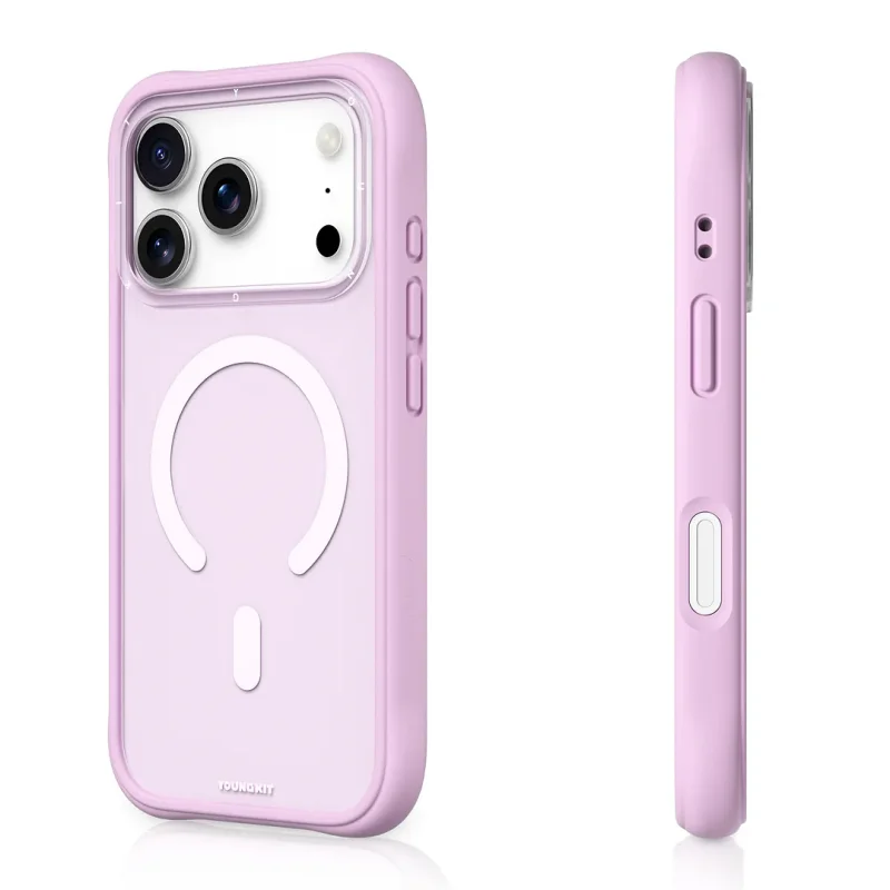 Capa Apokin Youngkit Dynamic II Multicolor Magnética para iPhone 17 Pro / 18 Pro Rosa-Pálido - Imagem 2