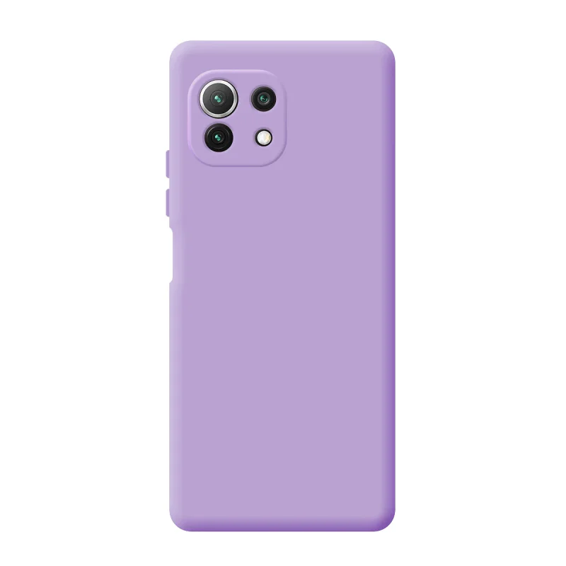 Capa Apokin para Xiaomi Mi 11 Lite Silicone Macio com Proteção de Câmara 3D Lilás - Imagem 1