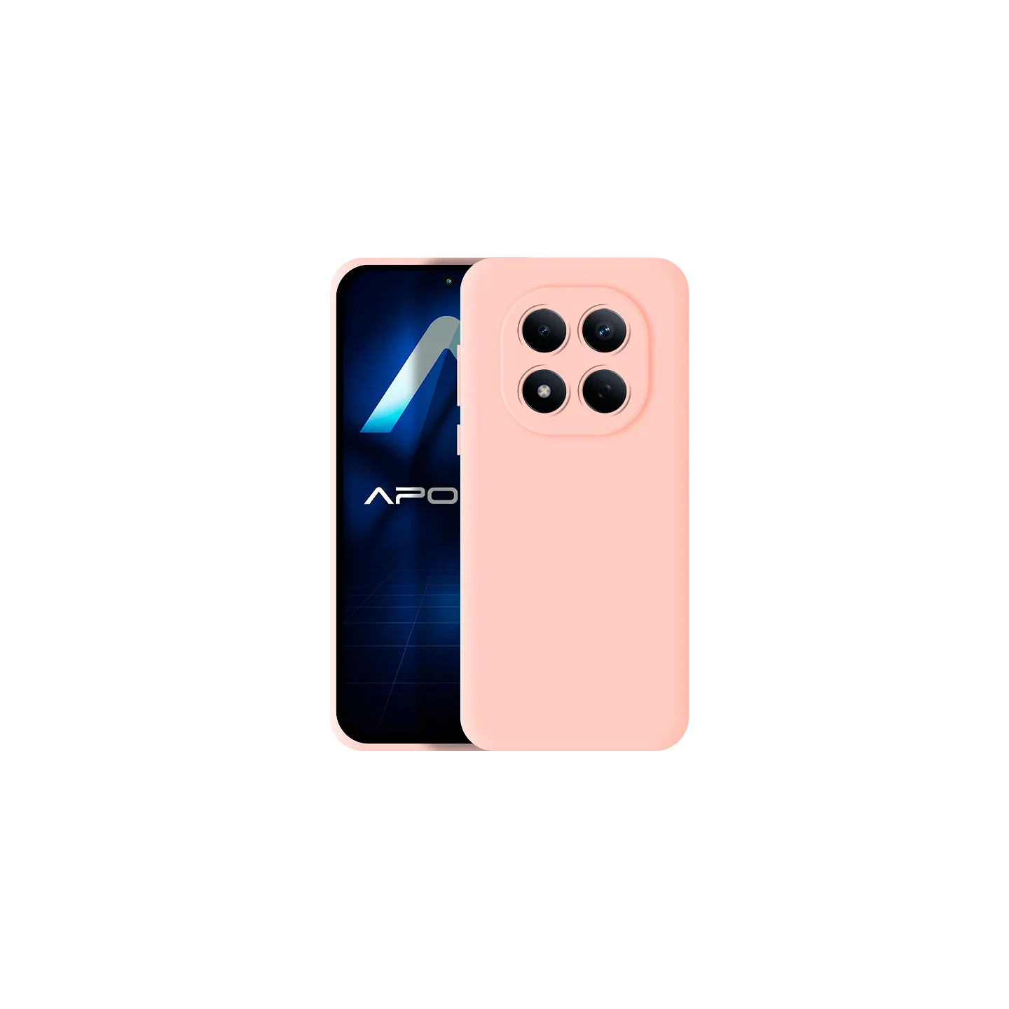Capa Apokin de Silicone Suave para Xiaomi Redmi Note 15 Pro 4G Rosa Claro