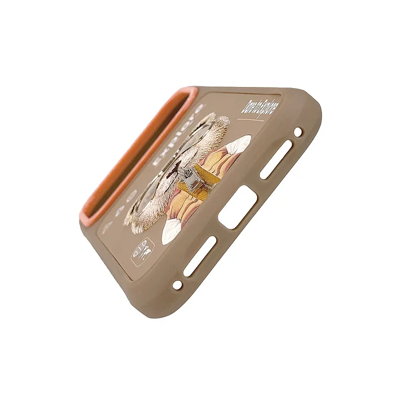 Capa Apokin Nimmy Cool e Cute 2.0 com Bordado para iPhone 16 Pro Urso - Imagem 4