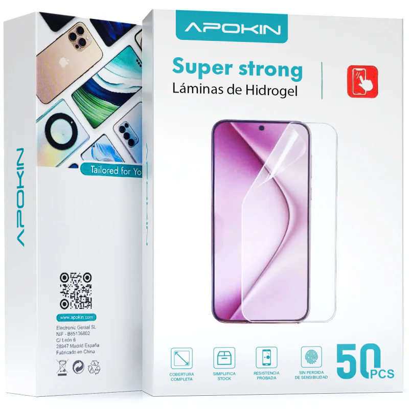 Películas de Hidrogel Apokin Auto-Repair Espessura Dupla para Plotter 50 Unidades