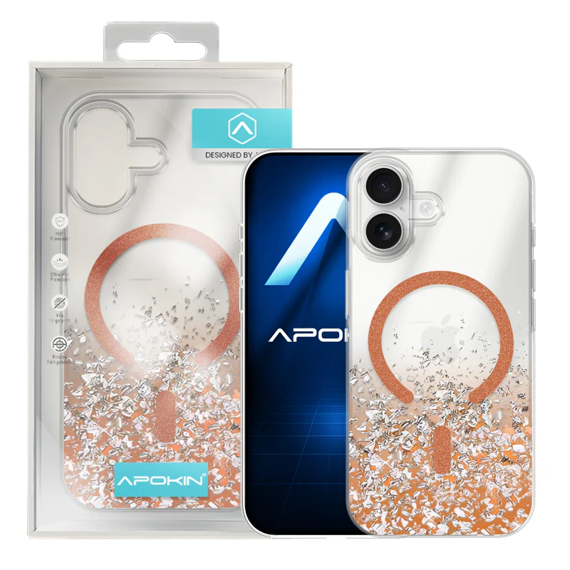 Capa Apokin para iPhone 17 com Brilho e MagSafe Variedade de cores - Imagem 2