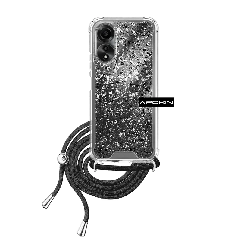 Capa em Gel Apokin para Oppo A78 4G Transparente com Cordão Variedade de cores - Imagem 5