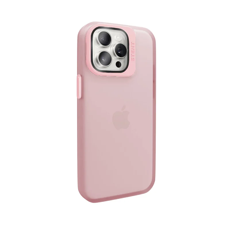 Capa Apokin para Apple iPhone 13 Pro Silicone Mate com Suporte Rosa - Imagem 3
