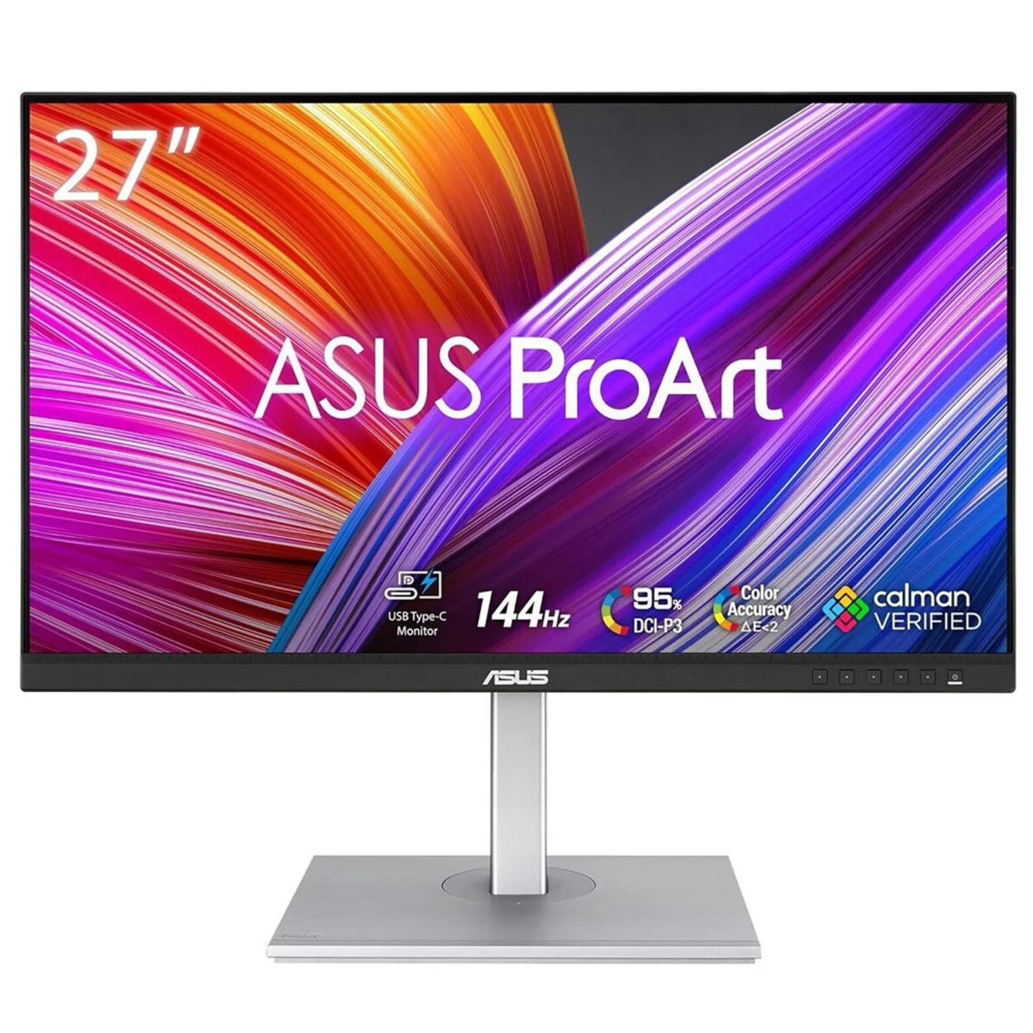 Monitor ASUS ProArt PA278CGV 27" QHD IPS USB-C Preto e Prateado - Imagem 1