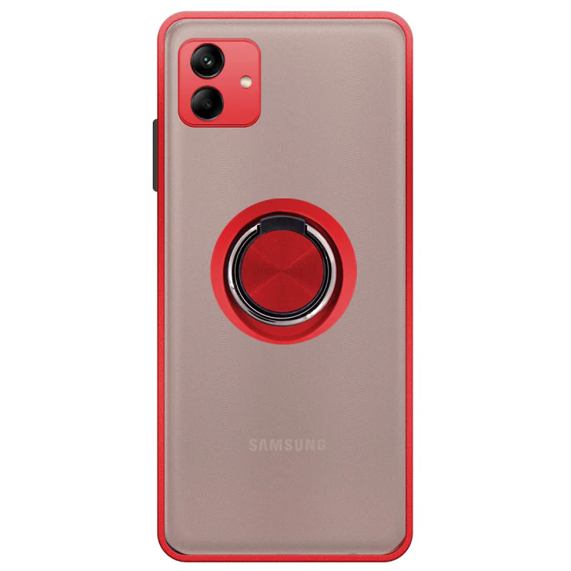 Estojo de Gel Apokin com Íman e Suporte Fumê para Samsung Galaxy A04e Vermelho - Imagem 4