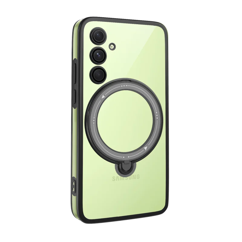Capa Transparente Apokin com Anel MagSafe para Samsung Galaxy A34 Preto - Imagem 4