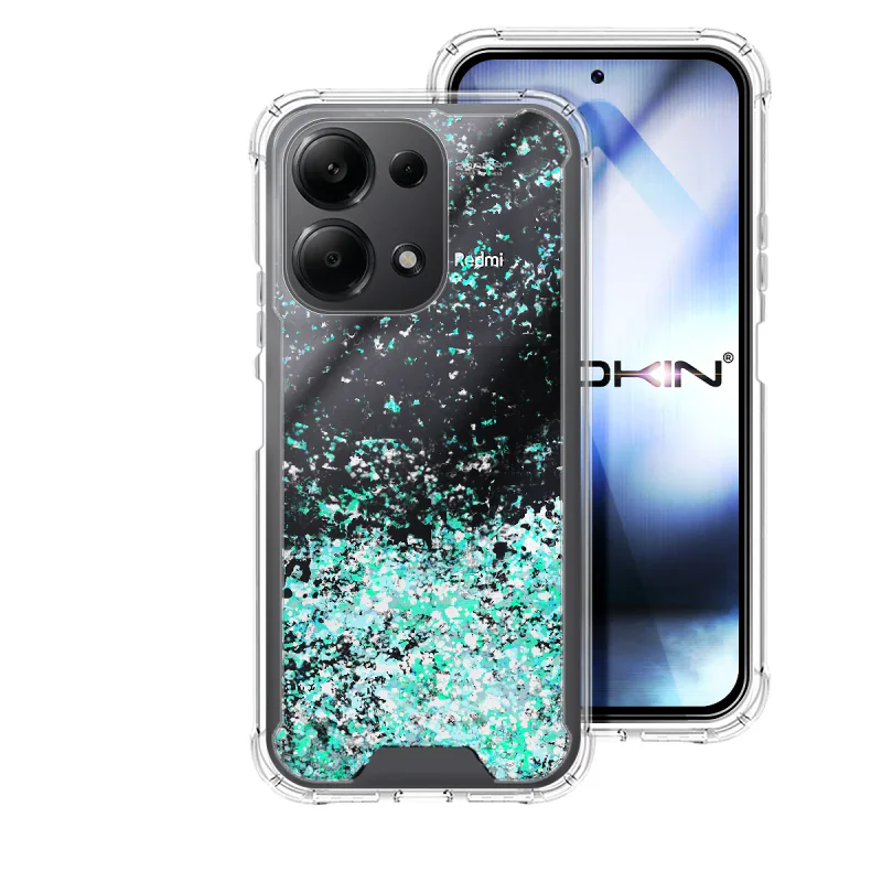 Capa de Gel Transparente Apokin para Xiaomi Redmi Note 13 Pro 4G com Purpurina Lilás - Imagem 4