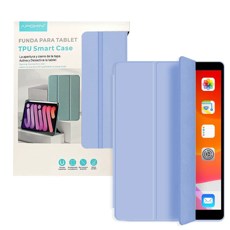 Capa Smart Cover V2 Apokin para iPad 9,7 polegadas 2/3/4 com Porta-Lápis Bege - Imagem 6