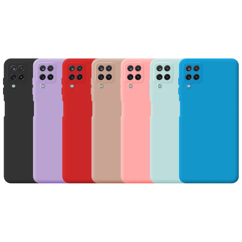 Capa Apokin para Samsung Galaxy A12 5G Silicone com Proteção de Câmara 3D Variedade de cores