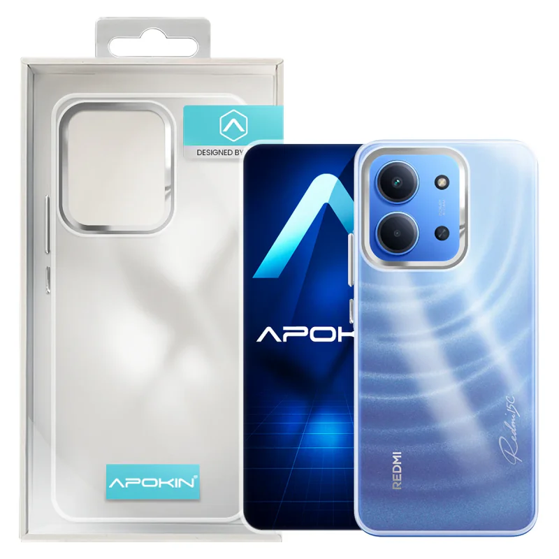 Capa Acrílica Apokin Transparente para Xiaomi Redmi 15C Rosa - Imagem 3