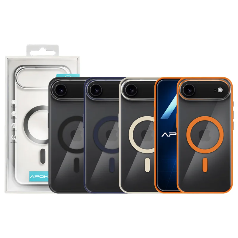 Capa Híbrida Premium Apokin para iPhone 17 Air com MagSafe Laranja - Imagem 1