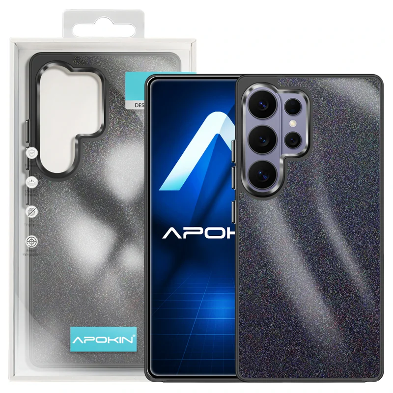 Capa Acrílica com Purpurina Apokin para Samsung Galaxy S26 Ultra Preto - Imagem 6