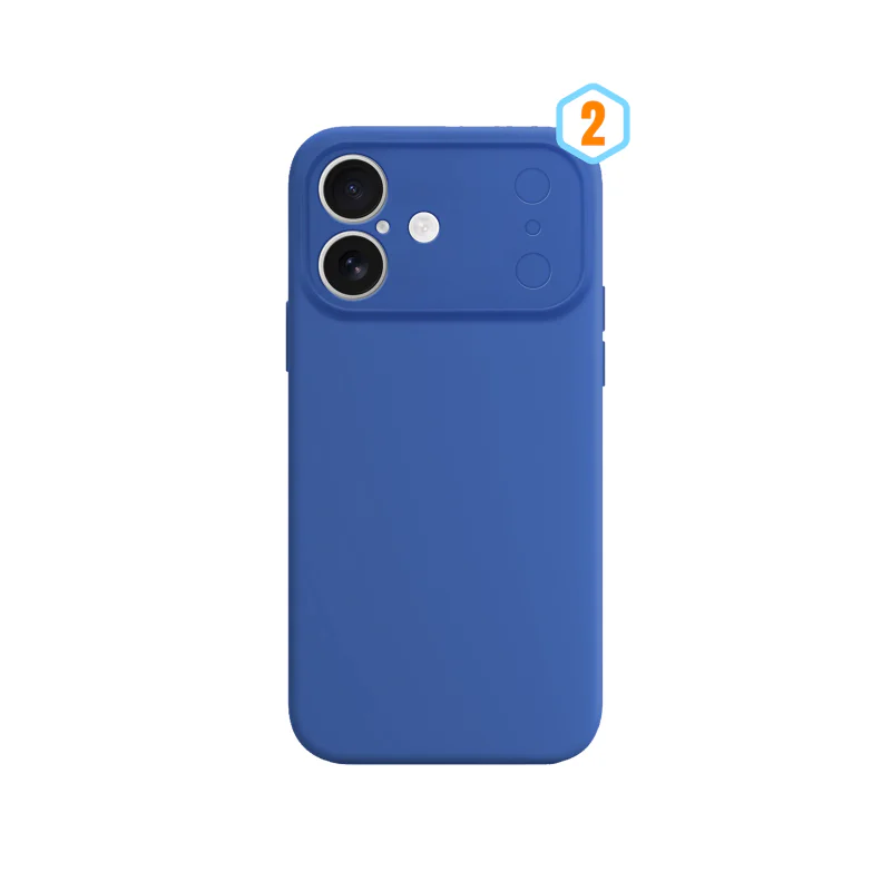 Capa Apokin para iPhone 16 Silicone com Proteção de Câmara em Vidro Temperado Lilás - Imagem 3