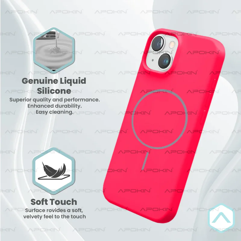 Capa Apokin para iPhone 16 Pro Silicone Premium com MagSafe Branco - Imagem 3