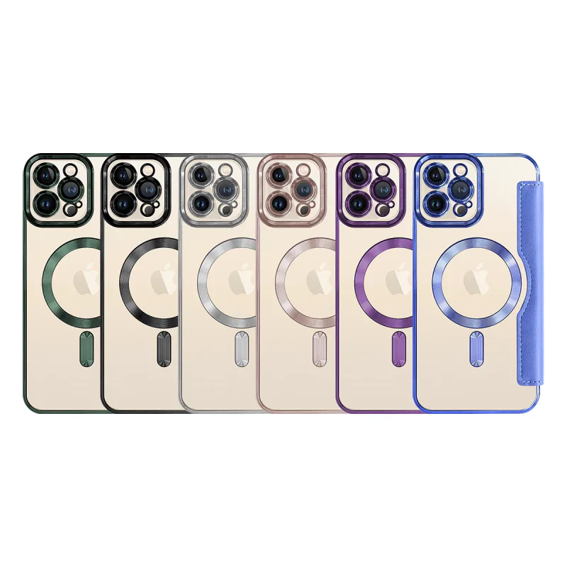 Capa Apokin Mocome Cromada com MagSafe para iPhone 12 Pro Max Preto - Imagem 1