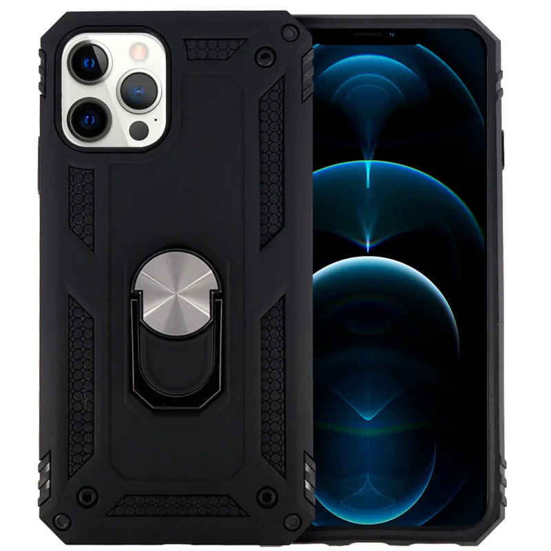 Capa Apokin para iPhone 13 Pro Max Antichoque em Alumínio com Íman e Anel 360º - Imagem 1