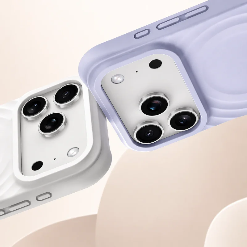 Capa Apokin para iPhone 16 Pro Wave com MagSafe e Cantos Reforçados Branco - Imagem 4