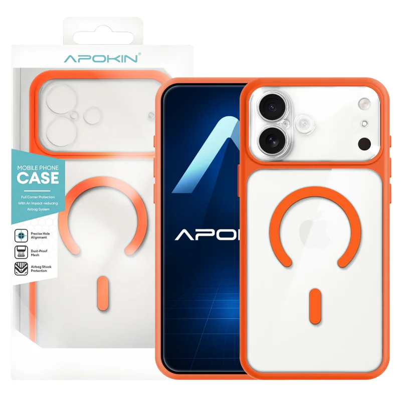 Capa Apokin Transparente Magnética com MagSafe e Proteção de Câmara para iPhone 17 Preto - Imagem 4