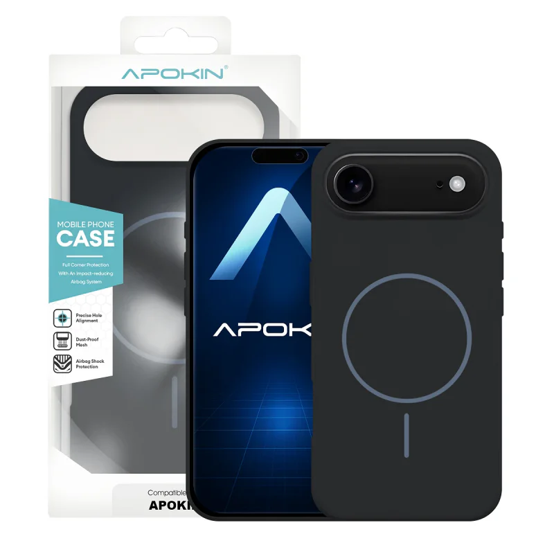 Capa Apokin para iPhone 17 Air Silicone Premium com MagSafe Variedade de cores - Imagem 2