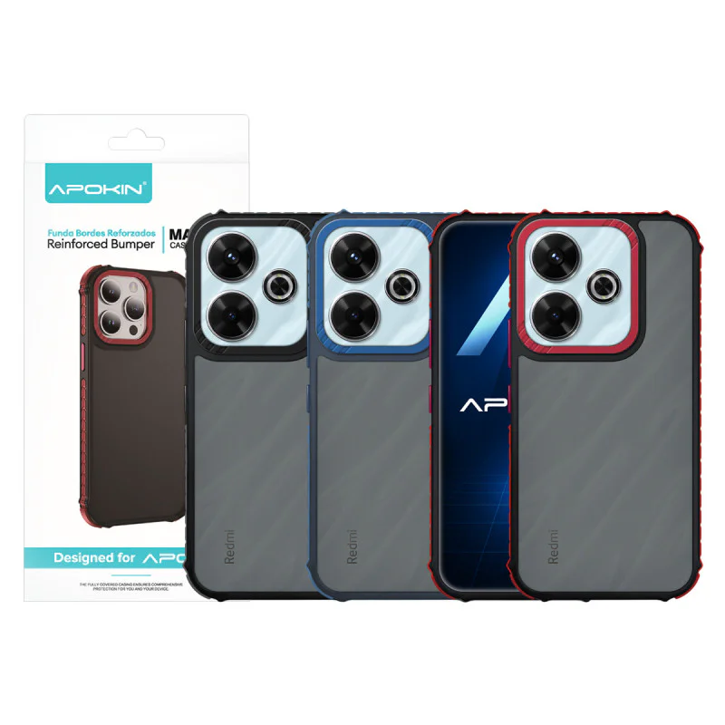 Capa Apokin Rock Smoked para Xiaomi Redmi 13 Azul - Imagem 2