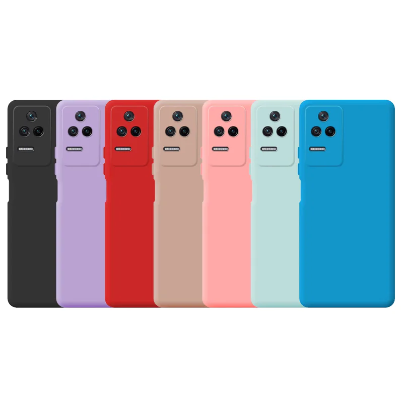 Capa Apokin em Silicone Macio com Proteção de Câmara 3D para Poco F4 Lilás - Imagem 1