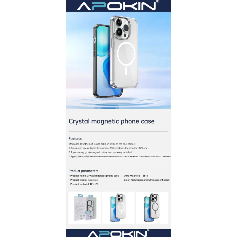 Capa Apokin para iPhone 15 Pro Acrílica com MagSafe Branco - Imagem 6