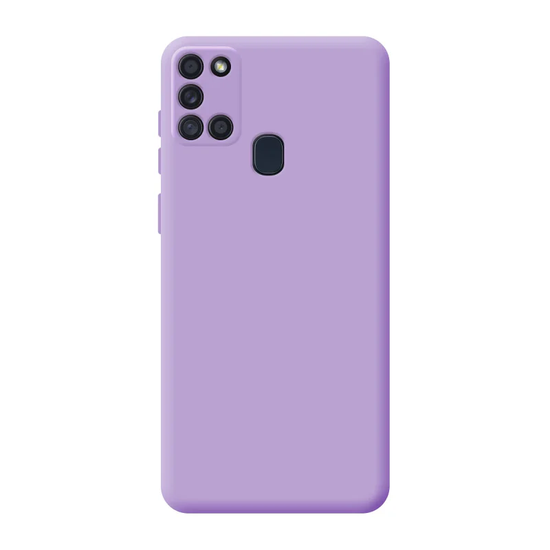 Capa Apokin para Samsung Galaxy A21s em Silicone Suave com Proteção de Câmara 3D Azul Turquesa - Imagem 6
