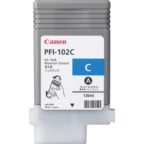 Tinteiro Canon PFI-102C Original Ciano 130 ml para imagePROGRAF iPF500/600/700 - Imagem 1