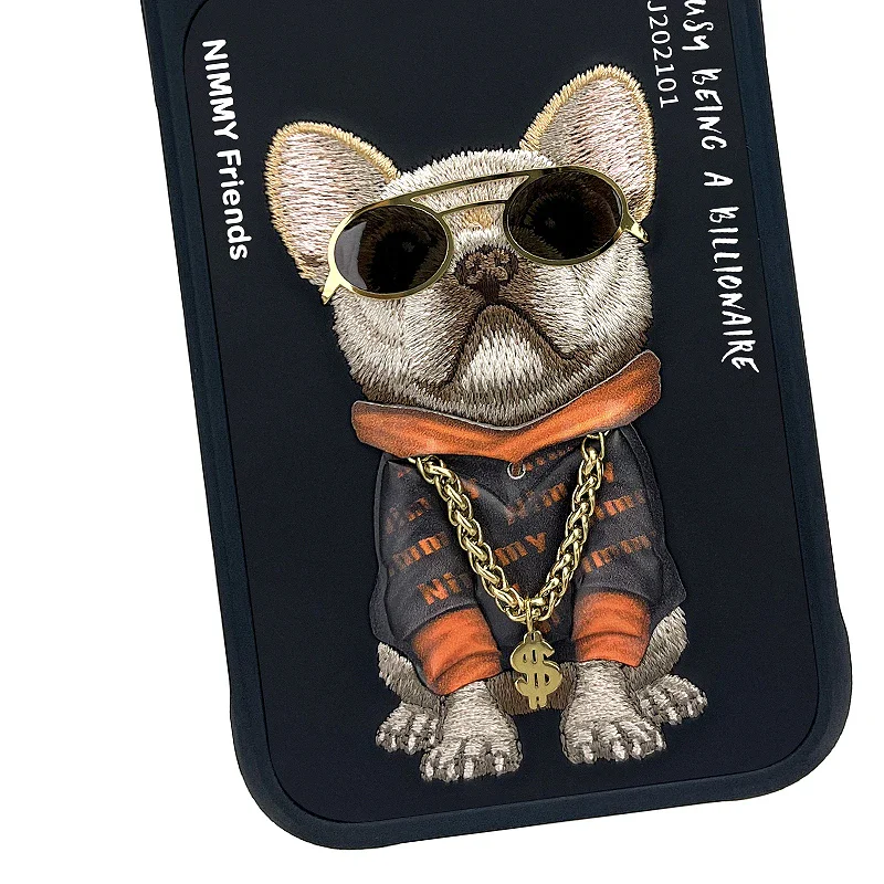 Capa Nimmy Apokin para iPhone 16 com Bordado e MagSafe Cão Preto - Imagem 4