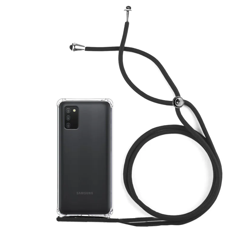 Capa Transparente Antichoque com Cordão para Samsung Galaxy A03