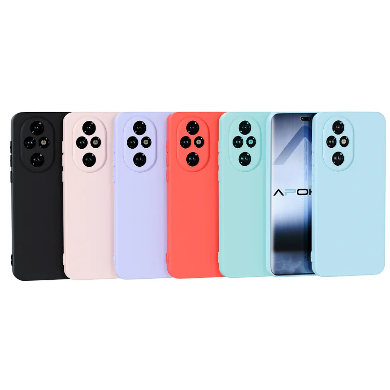 Capa Apokin em Silicone Suave para Honor 200 Pro Rosa - Imagem 1