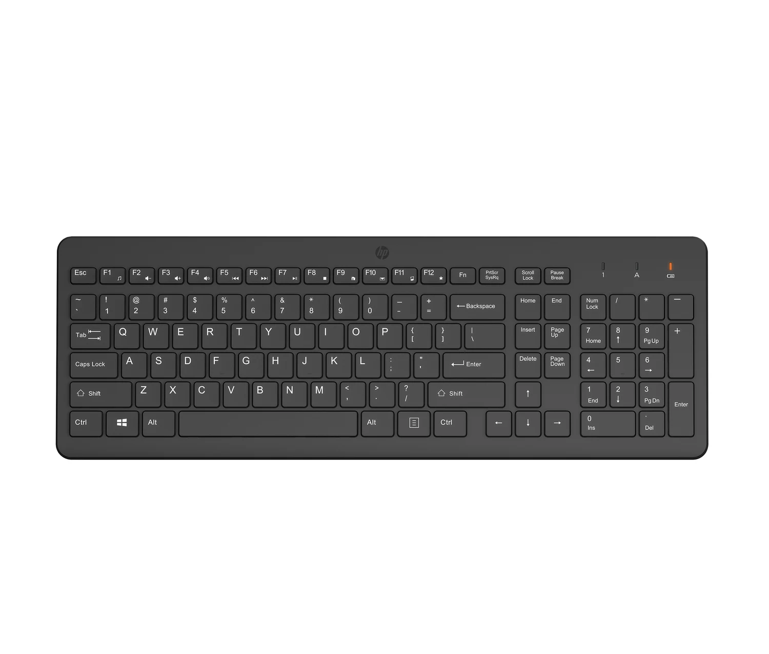 Teclado Sem Fios HP 220 RF 2.4 GHz Preto com Teclado Numérico