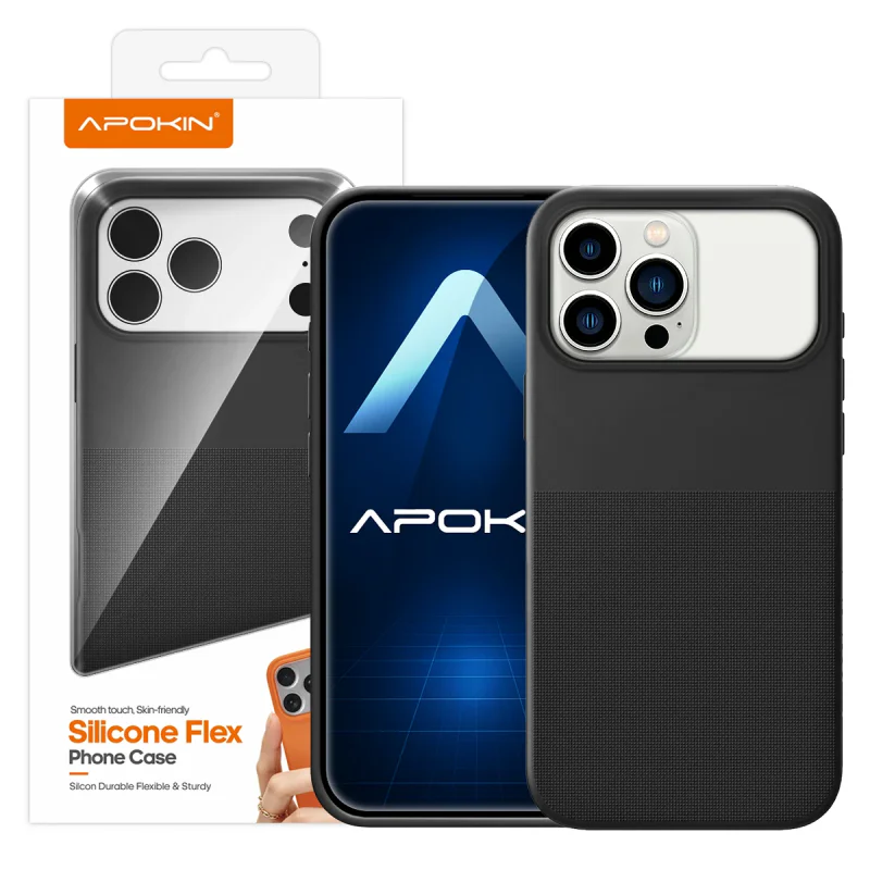Capa Apokin para iPhone 13 Pro Max, 14 Pro Max e 15 Pro Max Silicone Flexível Branco - Imagem 5