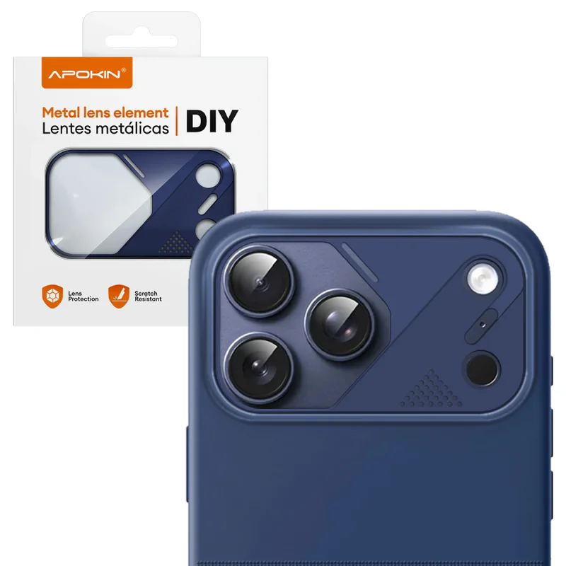 Protetor de Lente Apokin para iPhone 17 Pro / 18 Pro Metálico Laranja - Imagem 4