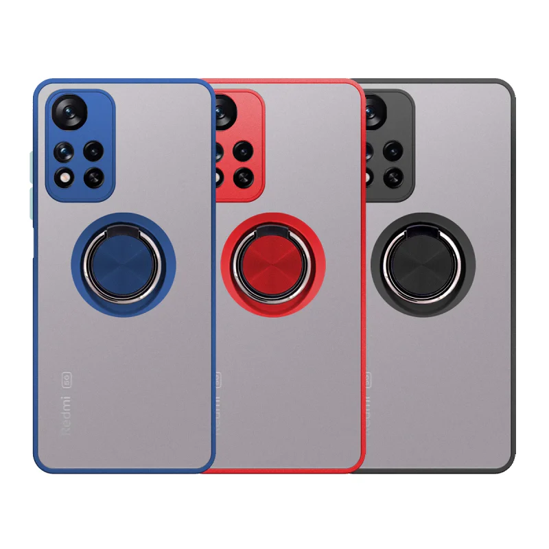 Capa Fumada com Suporte Magnético Xiaomi Redmi Note 11 Pro+ Azul - Imagem 1
