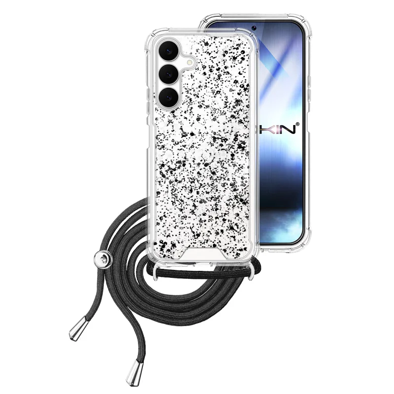Capa de Gel Apokin Transparente com Cordão para Samsung Galaxy S25 FE Rosa - Imagem 5