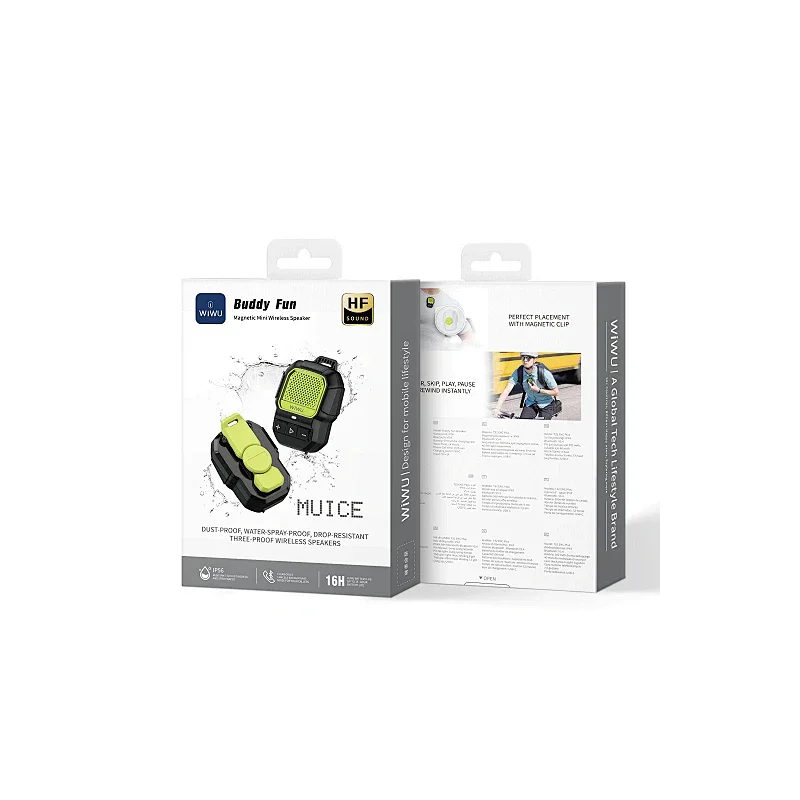 Coluna Portátil Bluetooth Apokin WIWU Fun Clip SPK 001 Preto - Imagem 3