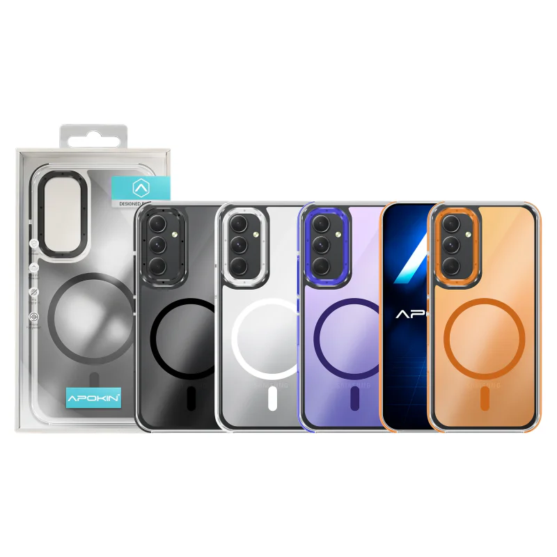 Capa Apokin para Samsung Galaxy S25 FE Camaleão com MagSafe Laranja