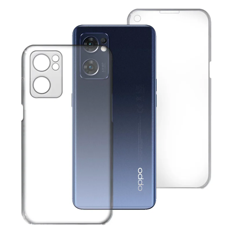 Capa Apokin para Oppo Find X5 Lite Dupla 360 Silicone Transparente