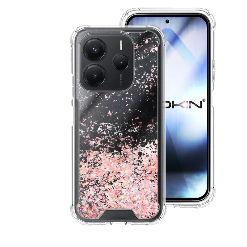 Capa Apokin para Xiaomi Redmi Note 14 5G Gel Transparente com Purpurina Variedade de cores - Imagem 3